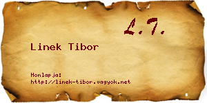 Linek Tibor névjegykártya